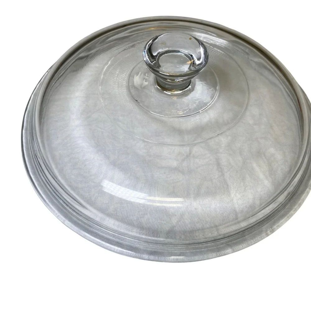 Vintage Clear Glass Replacement Lid 8-1/8